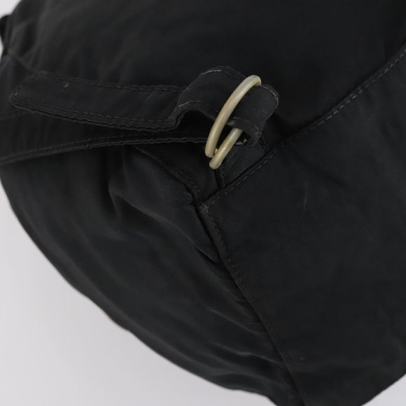 PRADA Backpack Nylon Black Silver Auth bs30542