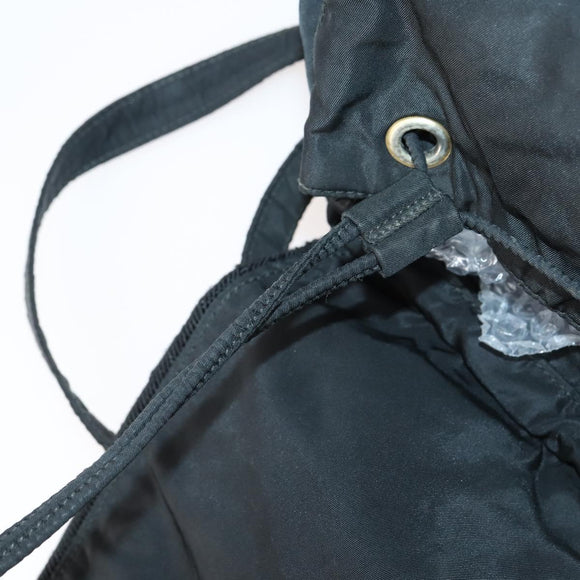 PRADA Backpack Nylon Black Silver Auth bs30542