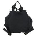 PRADA Backpack Nylon Black Silver Auth bs30542-2