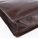 PRADA Chain Hand Bag Leather Brown Auth bs30545-13