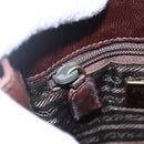 PRADA Chain Hand Bag Leather Brown Auth bs30545-16