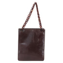 PRADA Chain Hand Bag Leather Brown Auth bs30545-2