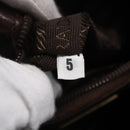 PRADA Chain Hand Bag Leather Brown Auth bs30545-21