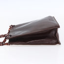 PRADA Chain Hand Bag Leather Brown Auth bs30545-4