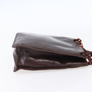 PRADA Chain Hand Bag Leather Brown Auth bs30545-5