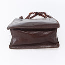 PRADA Chain Hand Bag Leather Brown Auth bs30545-9