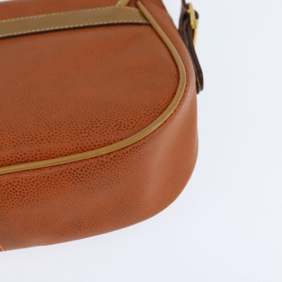 BALENCIAGA Shoulder Bag Leather Orange Gold Auth bs30546