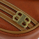 BALENCIAGA Shoulder Bag Leather Orange Gold Auth bs30546-17