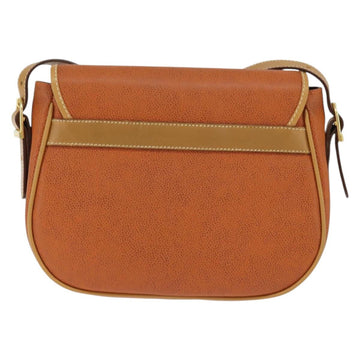 BALENCIAGA Shoulder Bag Leather Orange Gold Auth bs30546 - 0