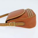 BALENCIAGA Shoulder Bag Leather Orange Gold Auth bs30546-3