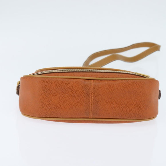 BALENCIAGA Shoulder Bag Leather Orange Gold Auth bs30546