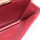 CARTIER Must Line Shoulder Bag Leather Bordeaux Gold Auth bs30547-17