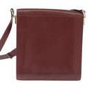 CARTIER Must Line Shoulder Bag Leather Bordeaux Gold Auth bs30547-3