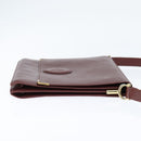 CARTIER Must Line Shoulder Bag Leather Bordeaux Gold Auth bs30547-5