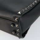 VALENTINO Rock Studs Hand Bag Leather Black Auth bs30549-9
