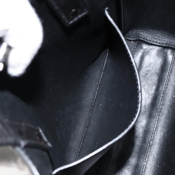 VALENTINO Rock Studs Hand Bag Leather Black Auth bs30549