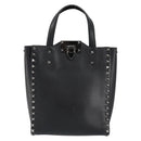 VALENTINO Rock Studs Hand Bag Leather Black Auth bs30549-13