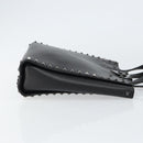 VALENTINO Rock Studs Hand Bag Leather Black Auth bs30549-3