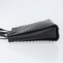 VALENTINO Rock Studs Hand Bag Leather Black Auth bs30549-4