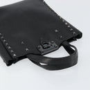 VALENTINO Rock Studs Hand Bag Leather Black Auth bs30549-6
