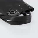 VALENTINO Rock Studs Hand Bag Leather Black Auth bs30549-7