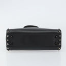 VALENTINO Rock Studs Hand Bag Leather Black Auth bs30549-5