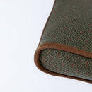 SAINT LAURENT Shoulder Bag PVC Leather Brown Gold Auth bs30550-14