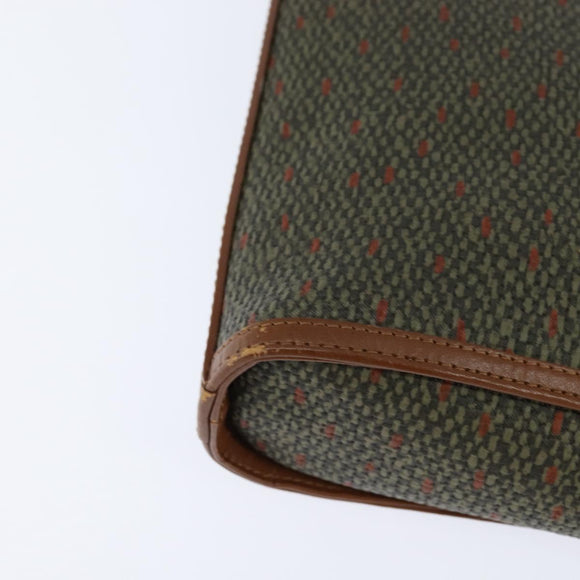 SAINT LAURENT Shoulder Bag PVC Leather Brown Gold Auth bs30550