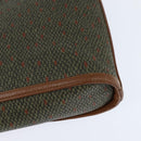 SAINT LAURENT Shoulder Bag PVC Leather Brown Gold Auth bs30550-17