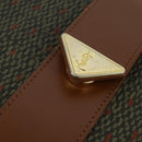 SAINT LAURENT Shoulder Bag PVC Leather Brown Gold Auth bs30550-10