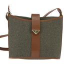 SAINT LAURENT Shoulder Bag PVC Leather Brown Gold Auth bs30550-13