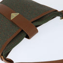 SAINT LAURENT Shoulder Bag PVC Leather Brown Gold Auth bs30550-6