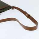 SAINT LAURENT Shoulder Bag PVC Leather Brown Gold Auth bs30550-7