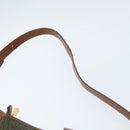 SAINT LAURENT Shoulder Bag PVC Leather Brown Gold Auth bs30550-8