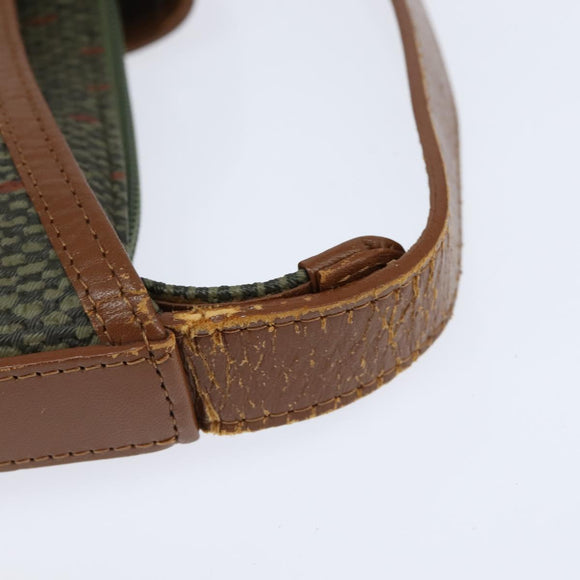 SAINT LAURENT Shoulder Bag PVC Leather Brown Gold Auth bs30550