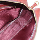 CARTIER Must Line Shoulder Bag Leather Bordeaux Gold Auth bs30552-17