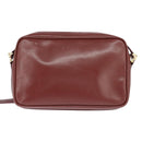 CARTIER Must Line Shoulder Bag Leather Bordeaux Gold Auth bs30552-2