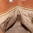 CARTIER Must Line Hand Bag Leather Brown Gold Auth bs30553-19