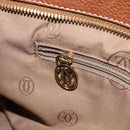 CARTIER Must Line Hand Bag Leather Brown Gold Auth bs30553-20