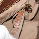 CARTIER Must Line Hand Bag Leather Brown Gold Auth bs30553-22