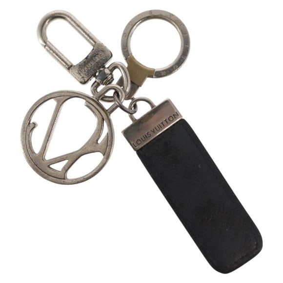 LOUIS VUITTON Taiga Porte Cles LV Club Key Ring Ardoise M65046 LV Auth bs30555