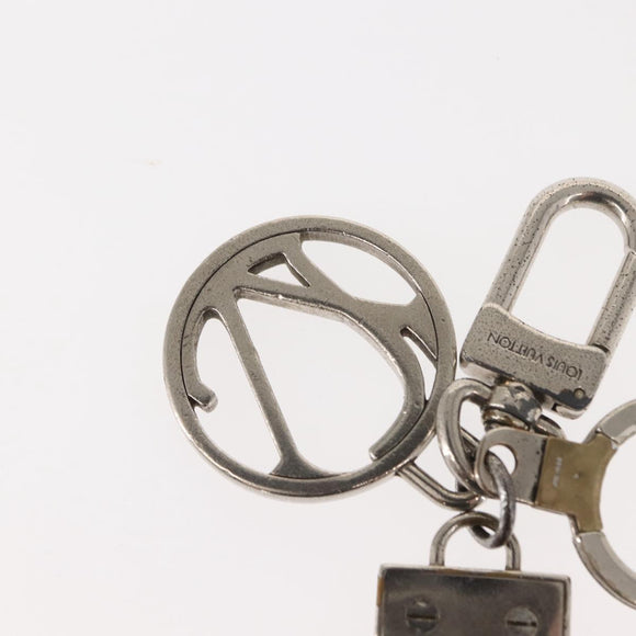 LOUIS VUITTON Taiga Porte Cles LV Club Key Ring Ardoise M65046 LV Auth bs30555