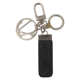 LOUIS VUITTON Taiga Porte Cles LV Club Key Ring Ardoise M65046 LV Auth bs30555 - 0