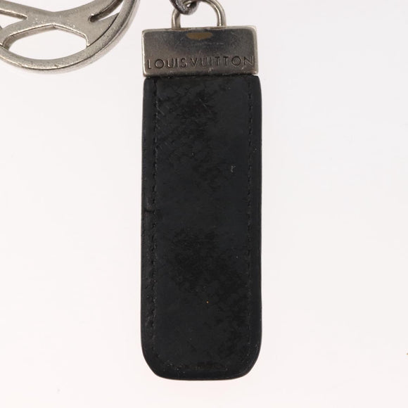 LOUIS VUITTON Taiga Porte Cles LV Club Key Ring Ardoise M65046 LV Auth bs30555
