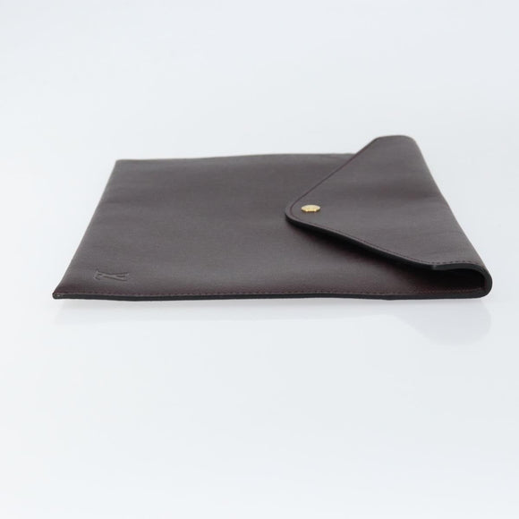 LOUIS VUITTON Taiga Document case Pouch Acajou M99087 LV Auth bs30556