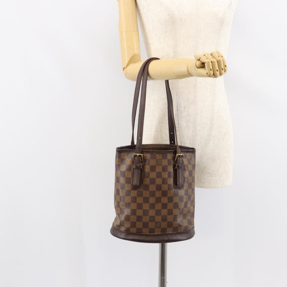 LOUIS VUITTON Damier Ebene Marais Shoulder Bag N42240 LV Auth bs30560