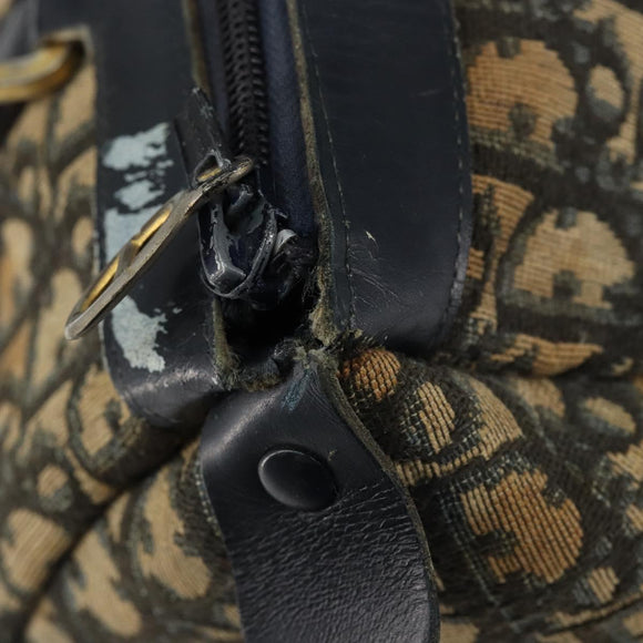 Christian Dior Trotter Canvas Boston Bag Navy Auth bs30562