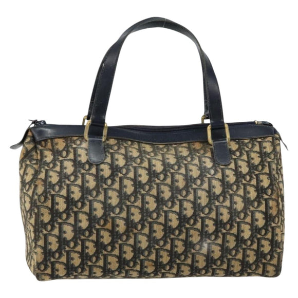 Christian Dior Trotter Canvas Boston Bag Navy Auth bs30562