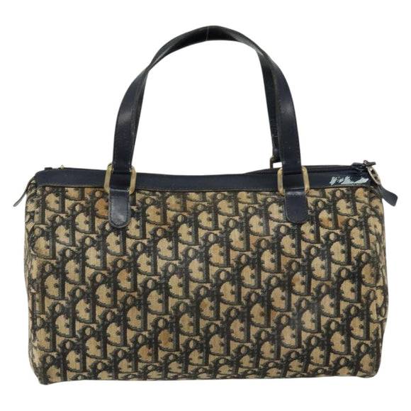 Christian Dior Trotter Canvas Boston Bag Navy Auth bs30562