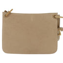 PRADA Shoulder Bag Leather Beige Auth bs30564-3